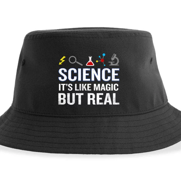 Science It&X27;S Like Magic But Real Funny Quote Nerd Sustainable Bucket Hat