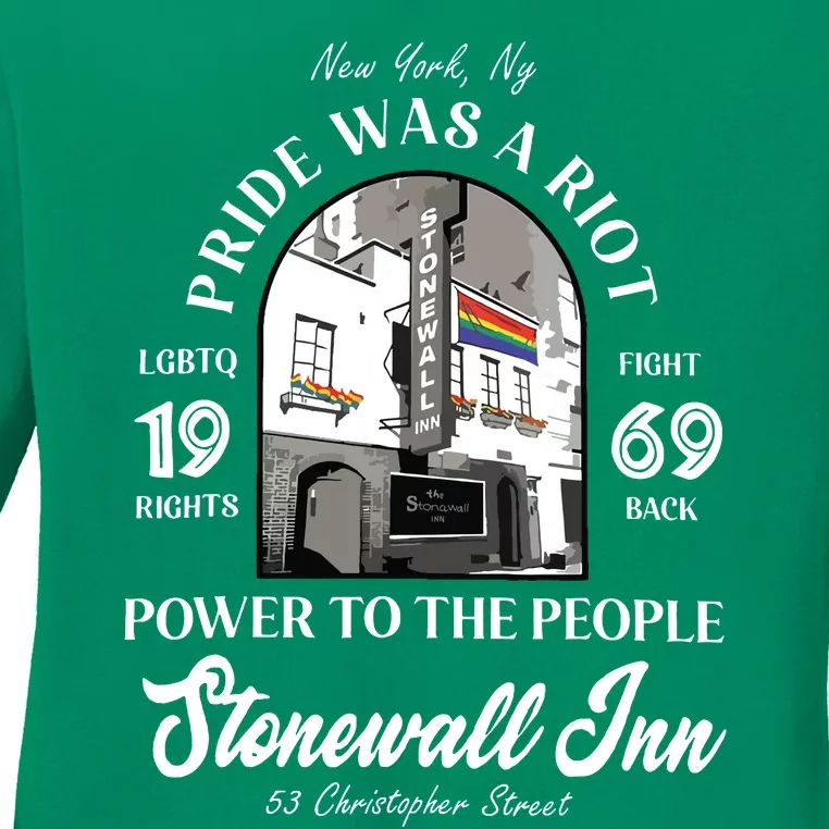 Stonewall Inn Lgbtq History Pride Was A Riot Gay Pride Month Ladies Long Sleeve Shirt