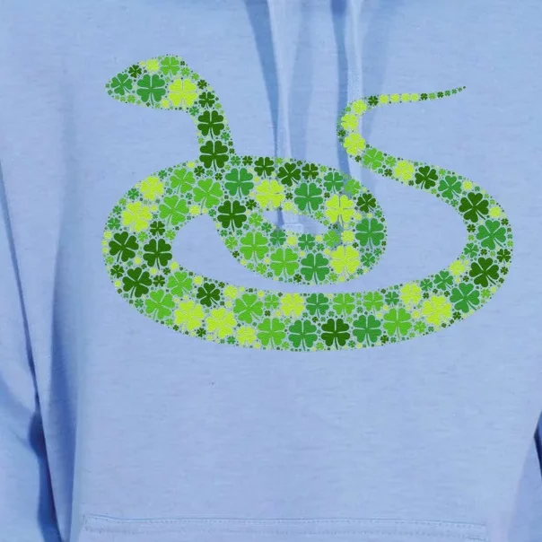 Snake Irish Lucky Green Shamrock Clover St Patricks Day Unisex Surf Hoodie