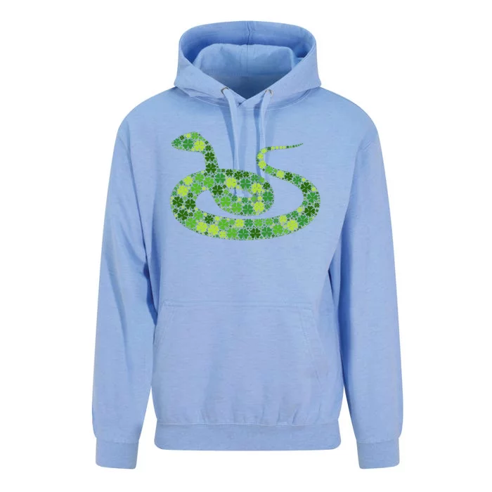 Snake Irish Lucky Green Shamrock Clover St Patricks Day Unisex Surf Hoodie