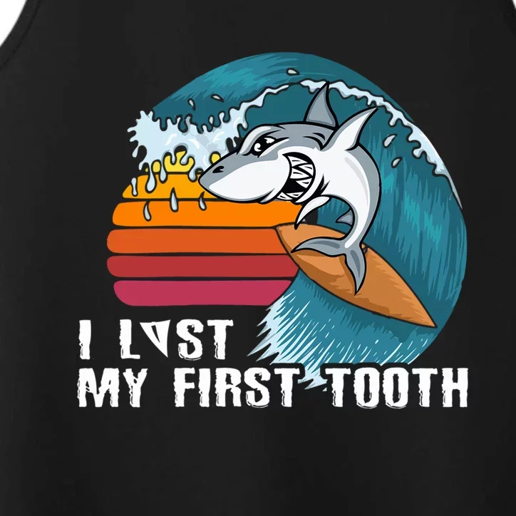 Shark I Lost My First Tooth Funny Tooth Fairy Day Gift Performance Tank