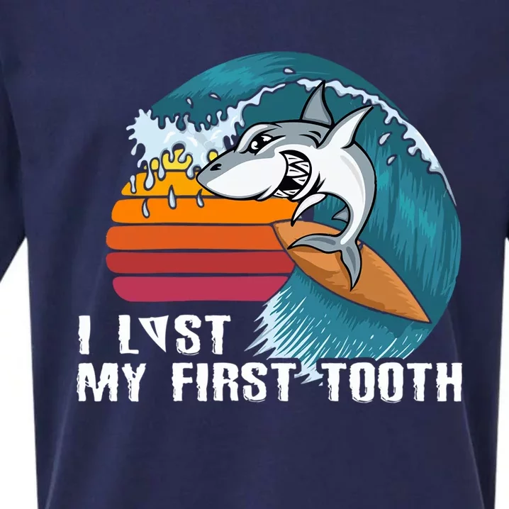 Shark I Lost My First Tooth Funny Tooth Fairy Day Gift Sueded Cloud Jersey T-Shirt