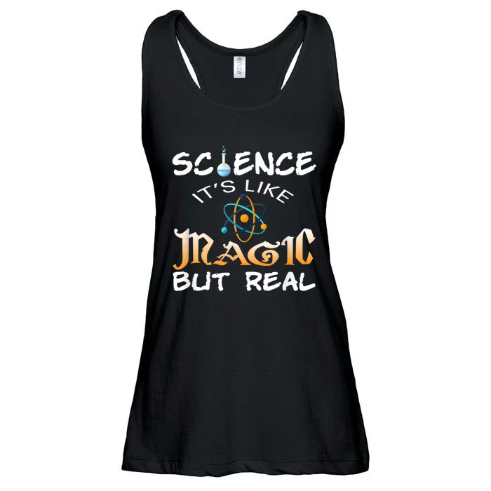 Science Its Like Magic But Real Pun Funny Magical Ladies Essential Flowy Tank