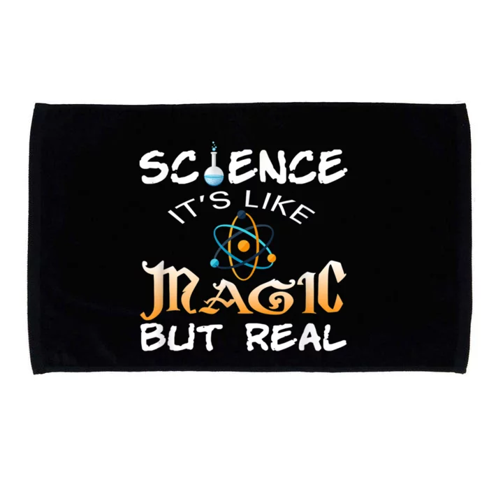 Science Its Like Magic But Real Pun Funny Magical Microfiber Hand Towel