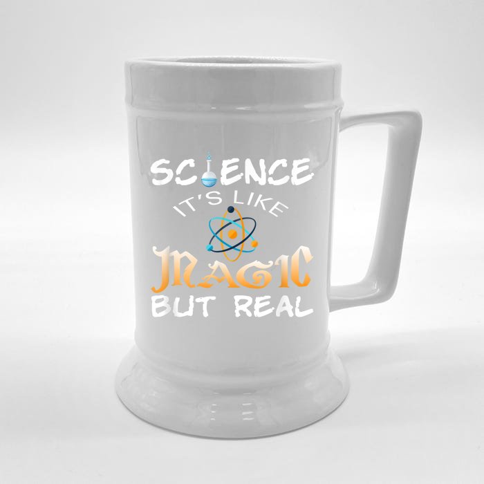 Science Its Like Magic But Real Pun Funny Magical Front & Back Beer Stein