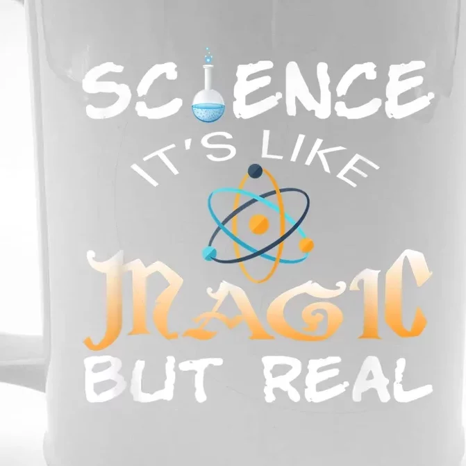 Science Its Like Magic But Real Pun Funny Magical Front & Back Beer Stein