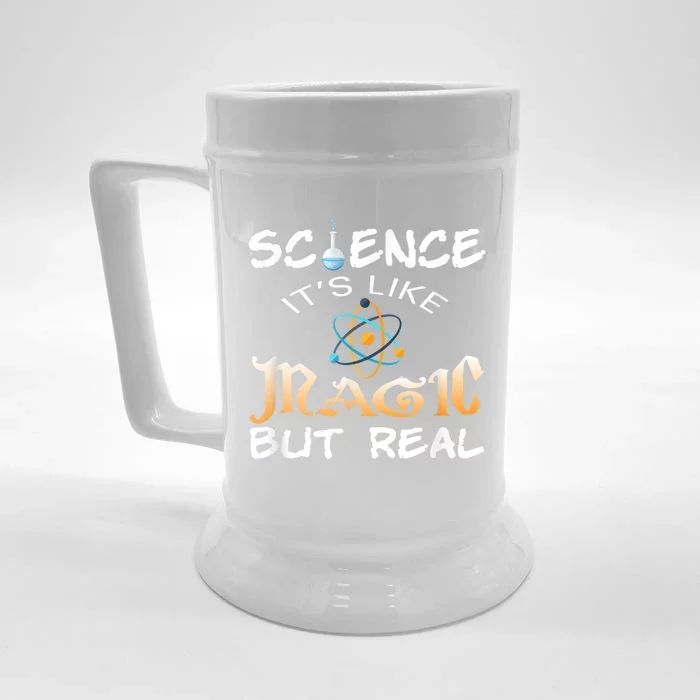 Science Its Like Magic But Real Pun Funny Magical Front & Back Beer Stein