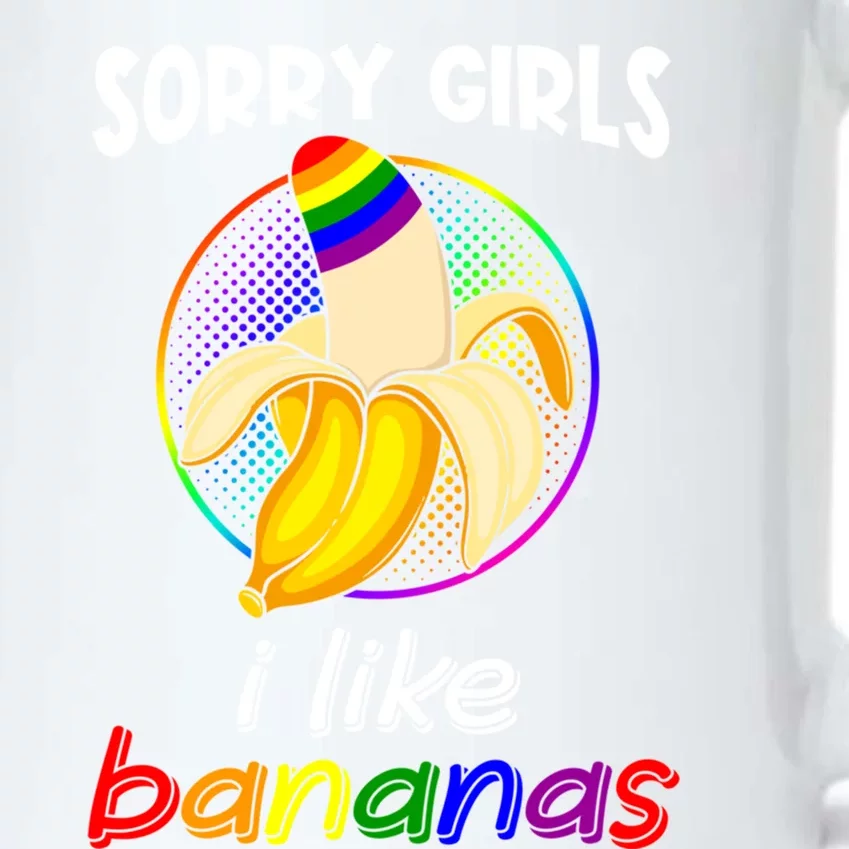 Sorry I Like Bananas Funny Lgbt Gay Pride Gift Black Color Changing Mug