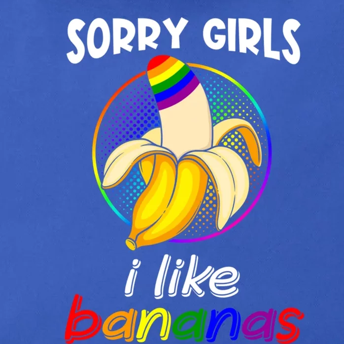 Sorry I Like Bananas Funny Lgbt Gay Pride Gift Zip Tote Bag