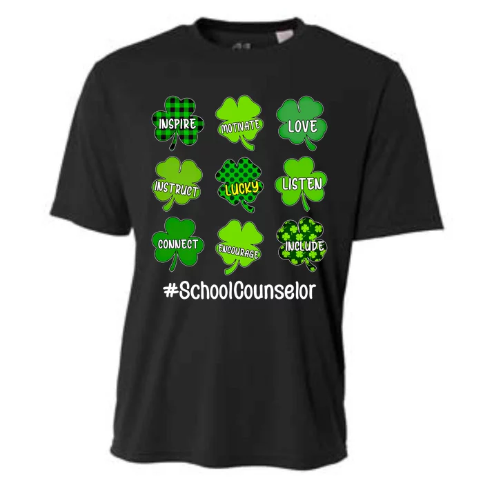 Shamrock Inspire Love Lucky School Counselor St Patricks Day Gift Cooling Performance Crew T-Shirt