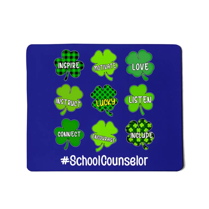 Shamrock Inspire Love Lucky School Counselor St Patricks Day Gift Mousepad