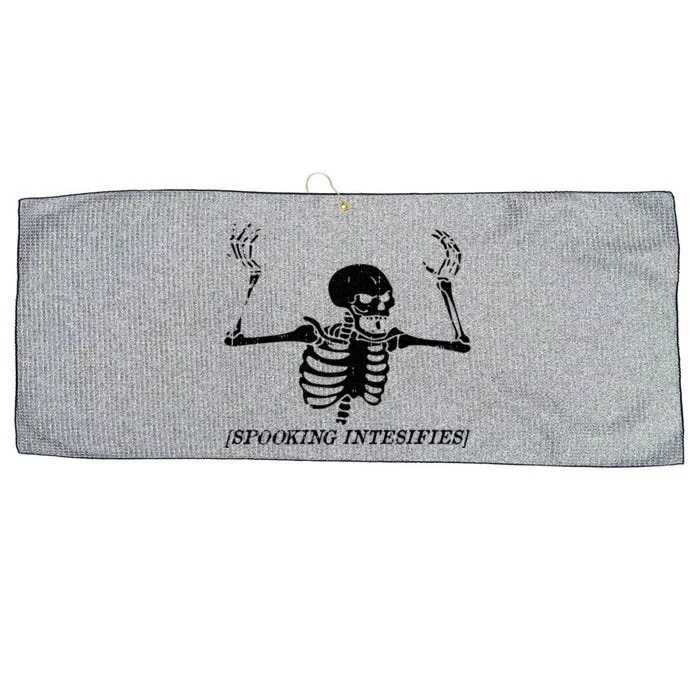 Spooking Intensifies Lazy Halloween Costume Spooky Skeleton Gift Large Microfiber Waffle Golf Towel