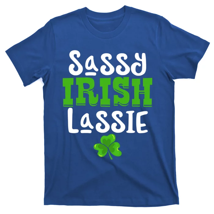 Sassy Irish Lassie Funny Shamrock St Patrick's Day Gift Cool Gift T-Shirt