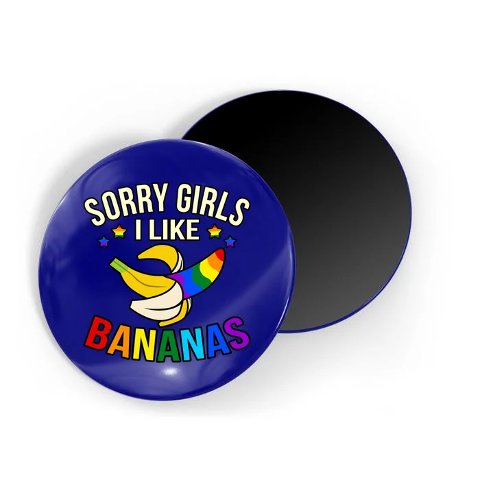 Sorry I Like Bananas Gay Lgbtq Pride Month Graphic Gift Magnet