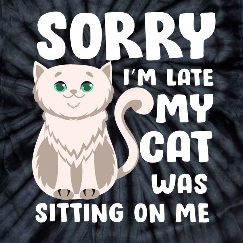 Sorry I'm Late My Cat Was Sitting On Me Tie-Dye T-Shirt