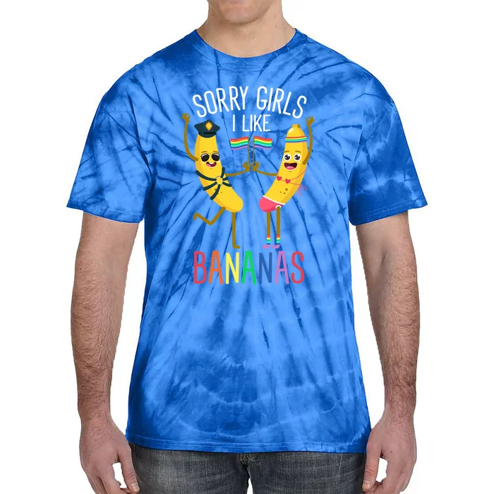 Sorry I Like Bananas Lgbtqia Banana Plantain Fruit Great Gift Tie-Dye T-Shirt