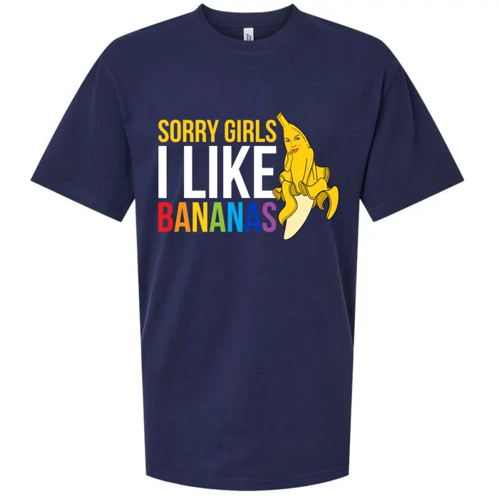 Sorry I Like Bananas Gift Sueded Cloud Jersey T-Shirt