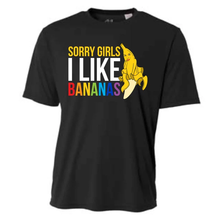 Sorry I Like Bananas Gift Cooling Performance Crew T-Shirt