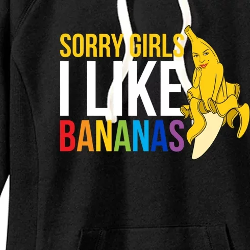 Sorry I Like Bananas Gift Women's Fleece Hoodie