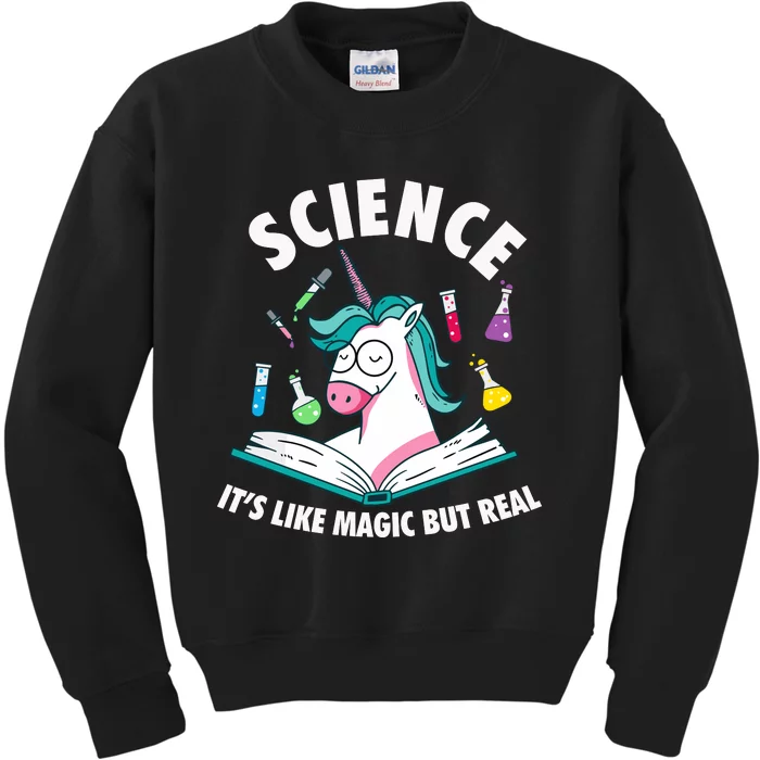 Science Is Like Magic But Real Unicorn Kids Sweatshirt