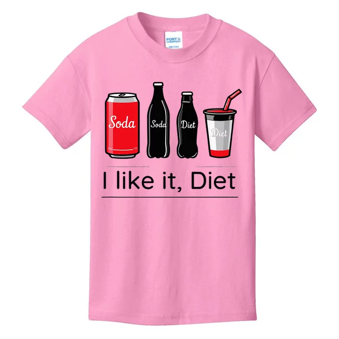 Soda I Like It Diet Essentials Morning Beverage Love Kids T-Shirt