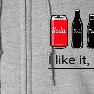 Soda I Like It Diet Essentials Morning Beverage Love Full Zip Hoodie