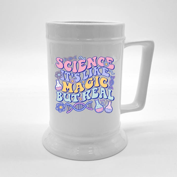 Science Is Like Magic But Real Mug Science Teacher Back To School Front & Back Beer Stein