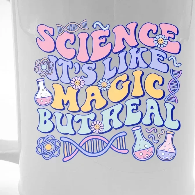 Science Is Like Magic But Real Mug Science Teacher Back To School Front & Back Beer Stein