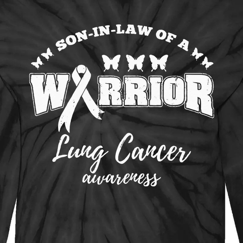 Son In Law Of A Warrior Lung Cancer Awareness Tie-Dye Long Sleeve Shirt