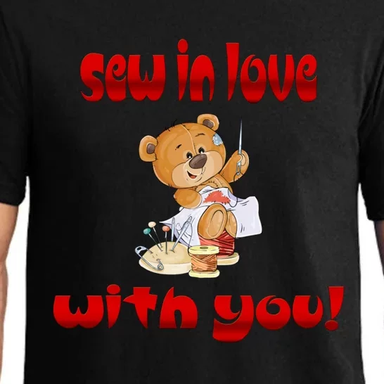 Sew In Love With You Teddy Bears Valentine's Day Gift Meaningful Gift Pajama Set