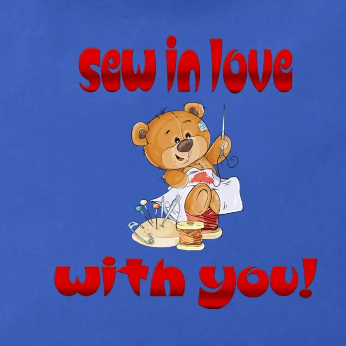 Sew In Love With You Teddy Bears Valentine's Day Gift Meaningful Gift Zip Tote Bag