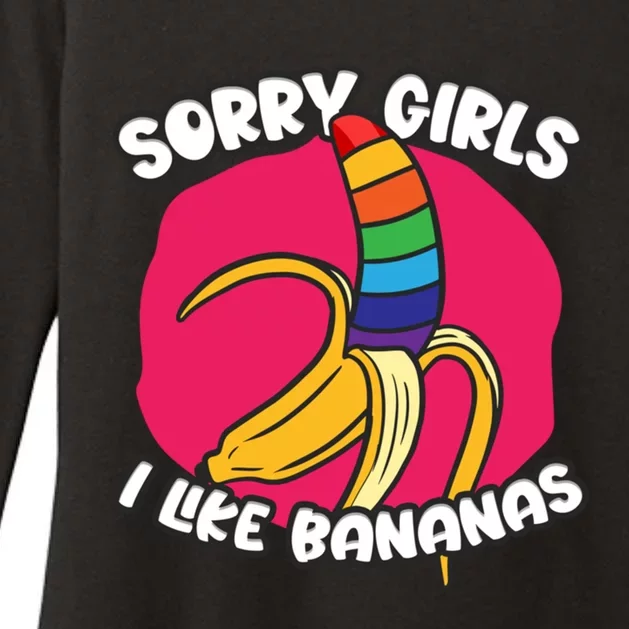 Sorry I Like Bananas Lgbtqia Pride Gift Womens CVC Long Sleeve Shirt