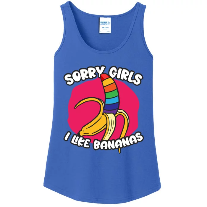 Sorry I Like Bananas Lgbtqia Pride Gift Ladies Essential Tank