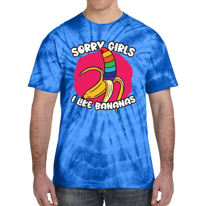 Sorry I Like Bananas Lgbtqia Pride Gift Tie-Dye T-Shirt