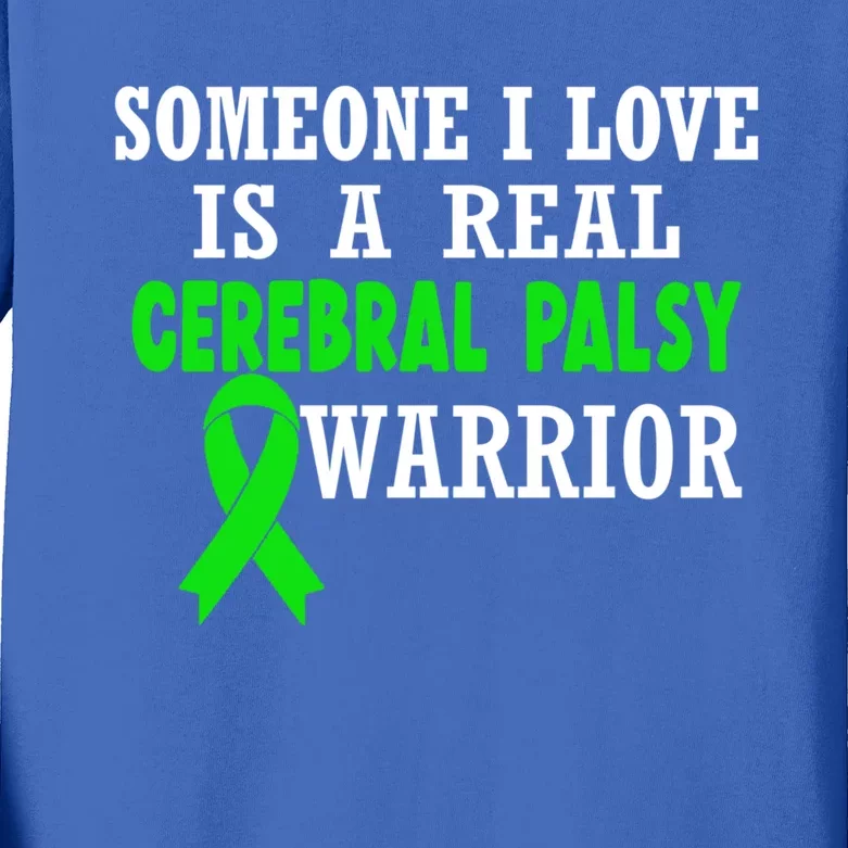 Someone I Love Cerebral Palsy Warrior Cerebral Palsy Ribbon Gift Kids Long Sleeve Shirt