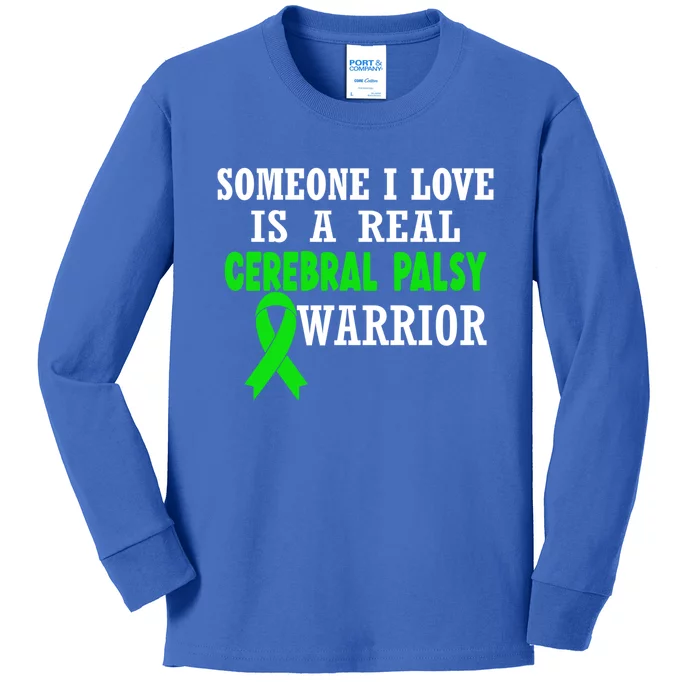 Someone I Love Cerebral Palsy Warrior Cerebral Palsy Ribbon Gift Kids Long Sleeve Shirt