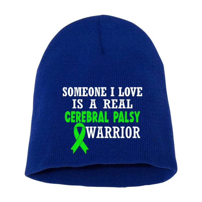 Someone I Love Cerebral Palsy Warrior Cerebral Palsy Ribbon Gift Short Acrylic Beanie