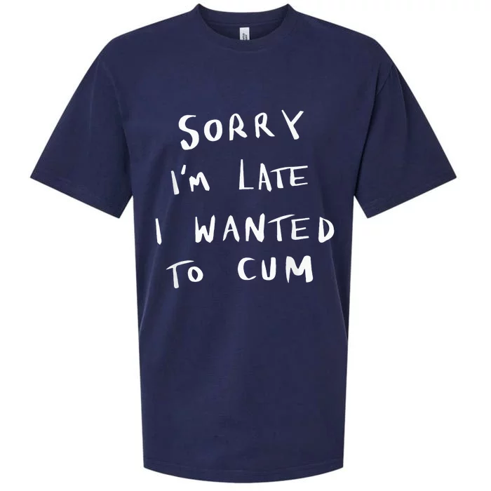 Sorry I’m Late I Wanted To Cum vintage Sueded Cloud Jersey T-Shirt