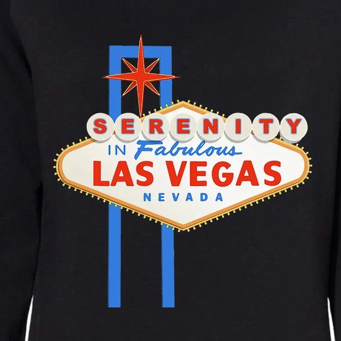 Serenity In Las Vegas Welcome Sign Aa Na Clean & Sober Womens California Wash Sweatshirt