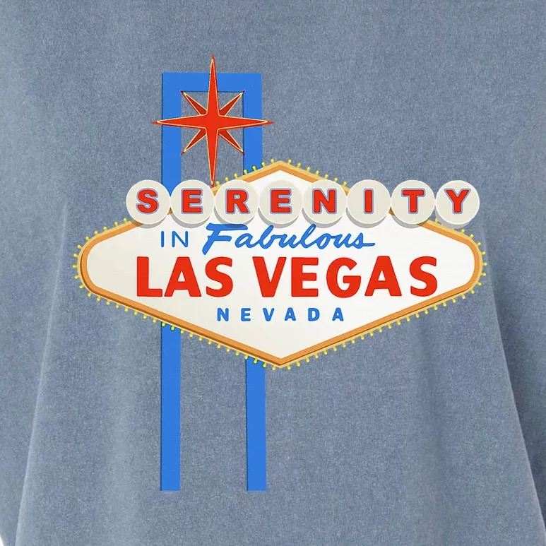 Serenity In Las Vegas Welcome Sign Aa Na Clean & Sober Garment-Dyed Women's Muscle Tee