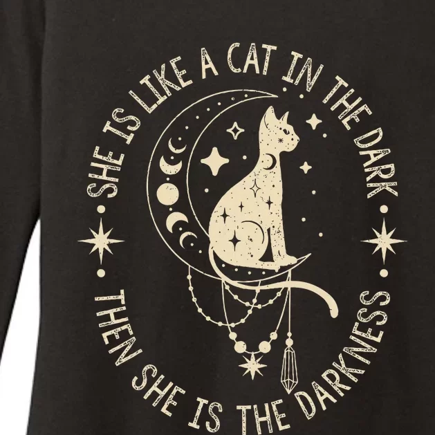 She Is Like A Cat In The Dark Then She Is The Darkness Womens CVC Long Sleeve Shirt