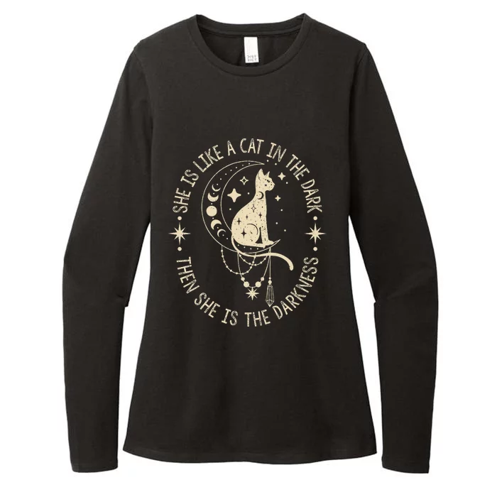 She Is Like A Cat In The Dark Then She Is The Darkness Womens CVC Long Sleeve Shirt