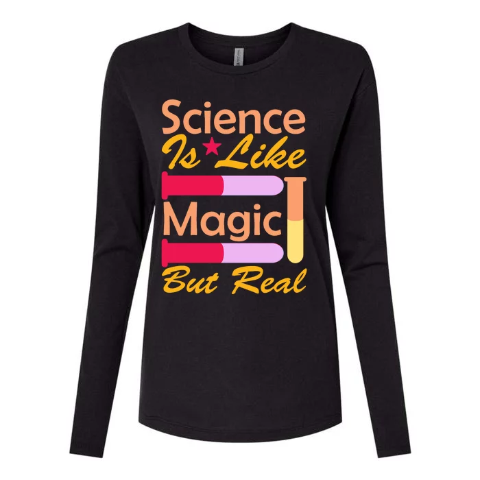 Science Is Like Magic But Real Womens Cotton Relaxed Long Sleeve T-Shirt