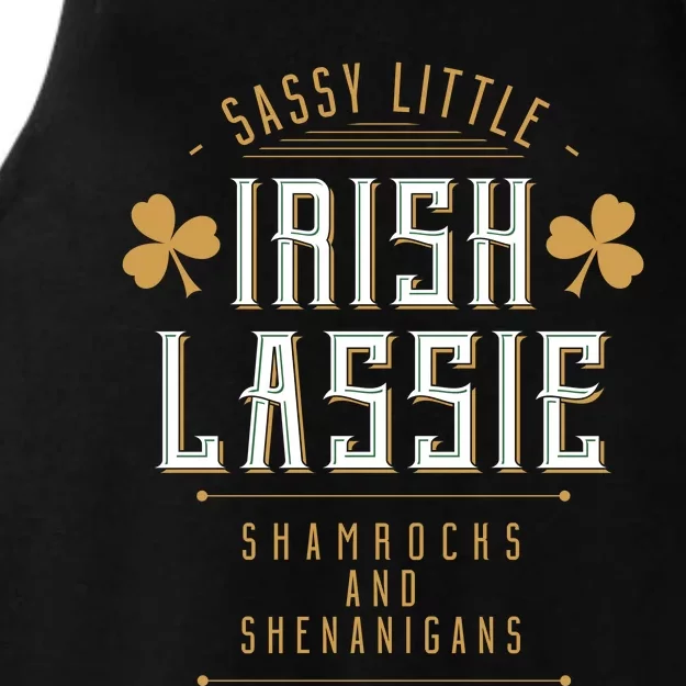 Sassy Irish Lassy Funny St Patricks Day Ladies Tri-Blend Wicking Tank