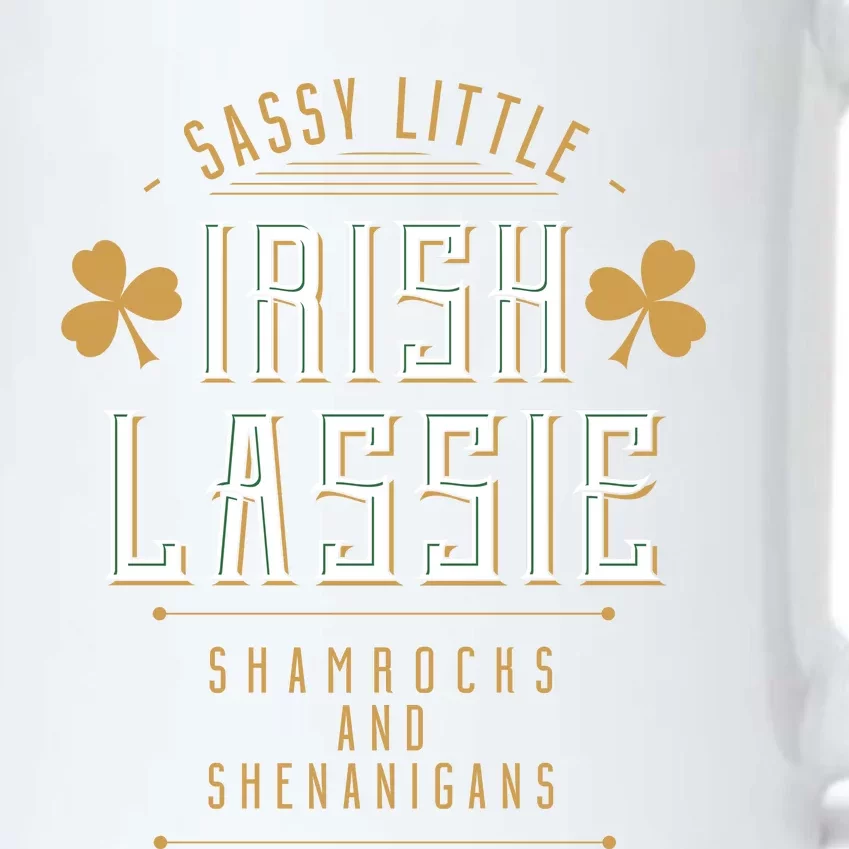 Sassy Irish Lassy Funny St Patricks Day Black Color Changing Mug