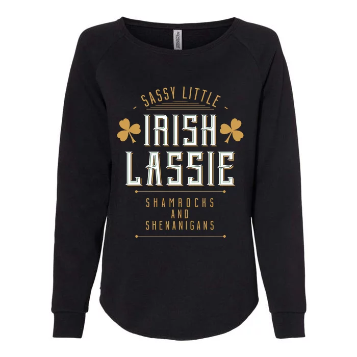 Sassy Irish Lassy Funny St Patricks Day Womens California Wash Sweatshirt