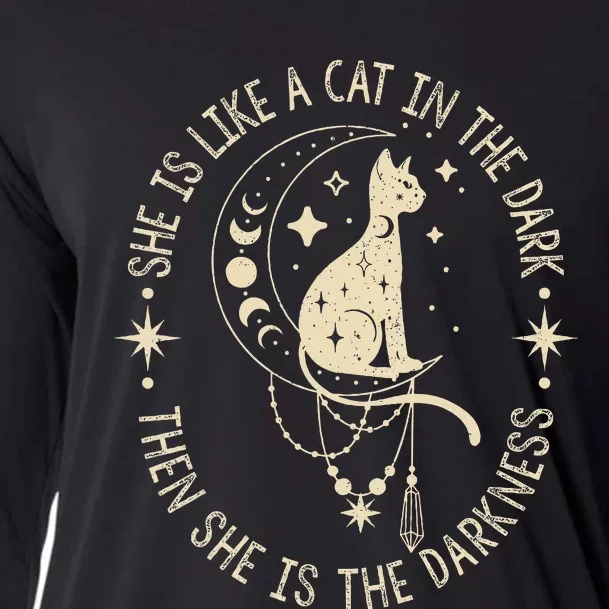 She Is Like A Cat In The Dark Then She Is The Darkness Cooling Performance Long Sleeve Crew