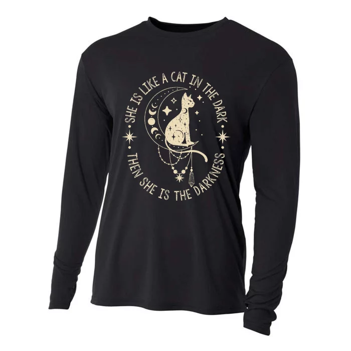 She Is Like A Cat In The Dark Then She Is The Darkness Cooling Performance Long Sleeve Crew