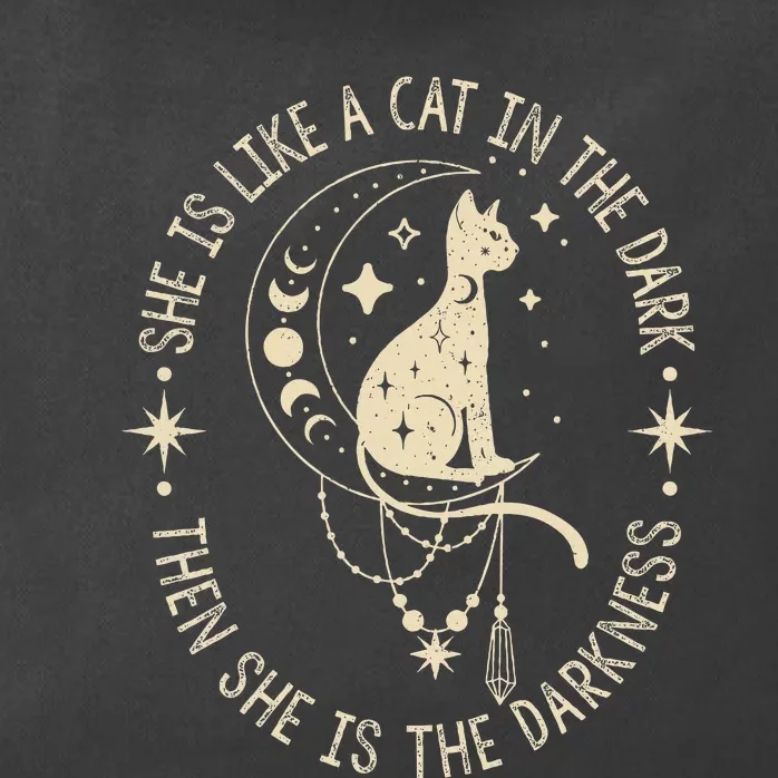 She Is Like A Cat In The Dark Then She Is The Darkness Zip Tote Bag