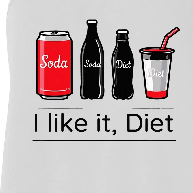 Soda I Like It Diet Essentials Morning Beverage Love Women's Racerback Tank